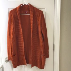 Merona rust colored cardigan